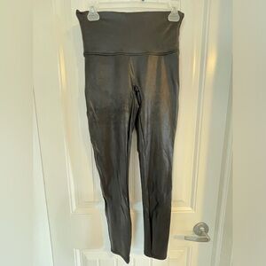 Black Faux Leather Spanx by Sara Blakely